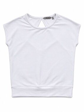 Athleta White Geometric Open Back Top Size 4